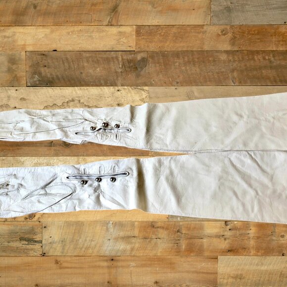 Vintage Kid Leather Gloves Washable Opera Length by Superb West Germany - Picture 15 of 16